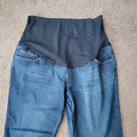 Time and Tru Maternity Jeans XXL 2XL 20 Medium Wash Plus Stretch - Picture 2 of 6